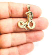 Load image into Gallery viewer, 10k yellow gold cobra snake reptile Pendant charm gift fine jewelry 4.1g