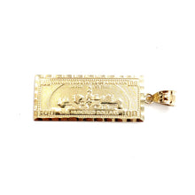 Load image into Gallery viewer, New 14k yellow gold 100 dollar bill money lucky pendant charm fine jewelry 2.1g