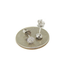 Load image into Gallery viewer, New 14k White Gold 0.24Ct Round Diamonds stud Earrings gift Push Back Fastening