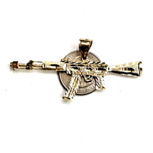 Load image into Gallery viewer, 14k yellow Gold AK-47 machine gun military rifle Pendant charm fine gift 10.1g