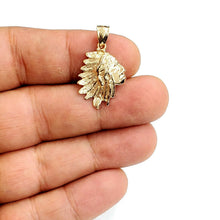 Load image into Gallery viewer, New 14k solid yellow Gold Chief face head Pendant fine jewelry 2.6g