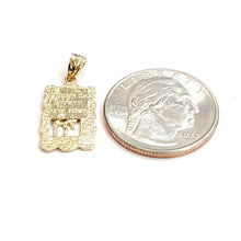 Load image into Gallery viewer, New 14k yellow gold Western wall kotel Hay chay Jewish pendant fine jewelry 1.6g