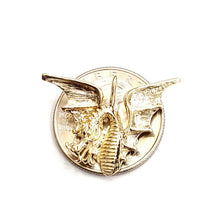 Load image into Gallery viewer, New 14k yellow Gold winged dragon Pendant charm solid gift fine jewelry 3.6g