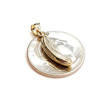 Load image into Gallery viewer, New 14k yellow gold 3D banana platano fruit pendant charm fine jewelry 3g