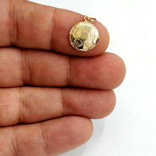 Load image into Gallery viewer, 14k yellow Gold tiny Soccer ball Pendant charm sport game fine jewelry gift 0.8g