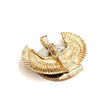 Load image into Gallery viewer, 14k yellow solid Gold Egyptian isis winged goddess Pendant fine jewelry 11.2g