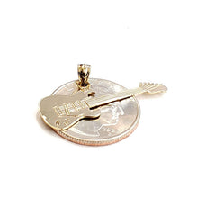 Load image into Gallery viewer, New 14k yellow Gold solid Guitar Pendant gift music instrument fine jewelry 1.7g