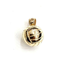 Load image into Gallery viewer, 14k yellow Gold 3D volleyball Pendant charm sport game fine jewelry gift 3.3g