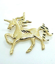 Load image into Gallery viewer, New 14k real yellow gold unicorn full body pendant charm jewelry fine gift 0.8g