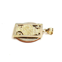 Load image into Gallery viewer, 14k yellow Gold king of heart Pendant playing card gambling fine jewelry 3.2g