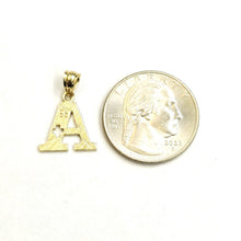 Load image into Gallery viewer, 14k Yellow gold Solid initial A Plus pendant charm alphabet fine jewelry 1.3g