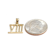 Load image into Gallery viewer, New 14KT Yellow Gold Solid Roman number 8 Pendant charm gift Fine Jewelry 1.9g