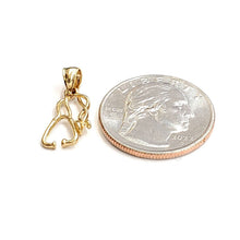 Load image into Gallery viewer, 14K Yellow Gold 3D medical stethoscope doctor nurse Pendant Fine Jewelry 1g