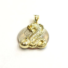 Load image into Gallery viewer, 10k yellow gold cobra snake reptile Pendant charm Unisex gift fine jewelry 2.9g