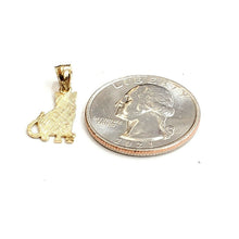 Load image into Gallery viewer, New 14k solid yellow Gold cat full body Pendant charm jewelry fine gift pet 1g
