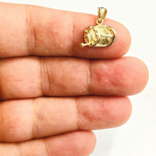 Load image into Gallery viewer, New 14k Yellow Gold fishing reel Pendant charm unisex gift fine jewelry 2.2g