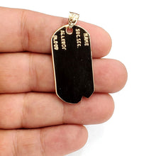 Load image into Gallery viewer, New 14k yellow Gold medical ID dog tag name tag Pendant charm fine jewelry 5.4g