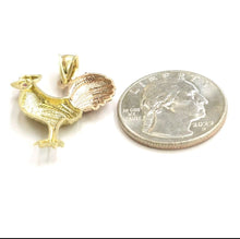 Load image into Gallery viewer, New 10k Gold rooster chicken bird Pendant charm gift fine jewelry unisex 2.3g