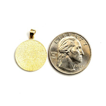 Load image into Gallery viewer, 14k Two Tone gold round virgin Caridad del Cobre pendant fine jewelry 0.69" 2g