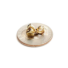 Load image into Gallery viewer, 14k yellow Gold tiny 3D double dice Pendant charm gamble Vegas fine jewelry 1.9g