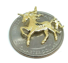 Load image into Gallery viewer, New 14k real yellow gold unicorn full body pendant charm jewelry fine gift 0.8g
