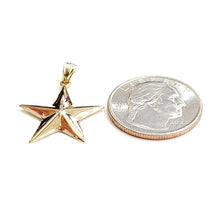 Load image into Gallery viewer, 14k yellow gold star pendant charm celestial astronomy gift fine jewelry 1.7g