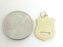 Load image into Gallery viewer, 14k yellow gold police badge pendant charm Fine Jewelry Gifts men women 1.8g