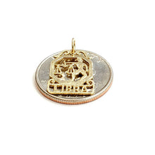 Load image into Gallery viewer, New 14k yellow Gold libra zodiac sign Pendant charm gift fine jewelry 1.2g