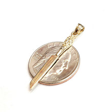 Load image into Gallery viewer, 14k yellow Gold solid kitchen utensil knife Pendant charm gift fine jewelry 1.5g