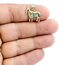 Load image into Gallery viewer, New 10k yellow Gold tiny Goat Pendant charm diamond cut animal fine jewelry 0.9g