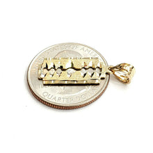 Load image into Gallery viewer, New 14k yellow gold razor blade pendant charm Fine Jewelry Gifts unisex 1.3g