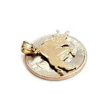 Load image into Gallery viewer, 14k yellow solid Gold taurus bull zodiac Pendant charm fine gift jewelry 1.5g