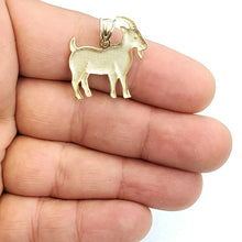 Load image into Gallery viewer, New 10k yellow Gold Goat Pendant charm diamond cut animal fine gift jewelry 1.5g