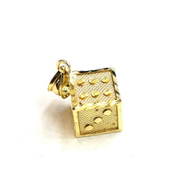 Load image into Gallery viewer, 10k yellow Gold 3D dice Pendant charm gamble Vegas gift sport fine jewelry 2.6g