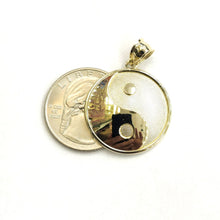 Load image into Gallery viewer, New 10k solid yellow Gold yin ying yang taoist symbol Pendant jewelry 0.96" 3g