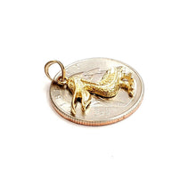 Load image into Gallery viewer, New 14k yellow Gold pelican Bird Pendant charm unisex gift fine jewelry 1.9g