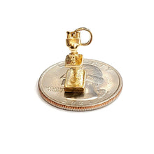 Load image into Gallery viewer, New 14k Yellow Gold 3D microscope Pendant charm science tool fine jewelry 2.3g