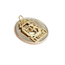 Load image into Gallery viewer, New 14k yellow Gold libra zodiac sign Pendant charm gift fine jewelry 1.2g