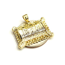 Load image into Gallery viewer, 14k two tone gold last supper pendant charm diamond cut fine gift jewelry 3.1g
