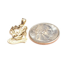 Load image into Gallery viewer, New 14k yellow Gold Virgo zodiac sign Pendant charm astrology fine jewelry 1.8g