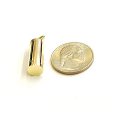 Load image into Gallery viewer, 10k yellow gold 3D Urn pendant For Cremation Ashes Cylinder fine jewelry 6.2g