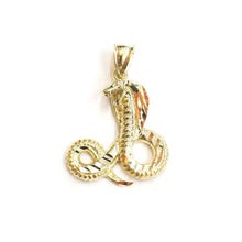 Load image into Gallery viewer, 10k yellow gold cobra snake reptile Pendant charm gift fine jewelry 4.1g