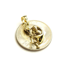 Load image into Gallery viewer, 14k solid yellow Gold 3D Kokopelli Pendant Charm music gift fine jewelry 2.7g