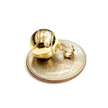 Load image into Gallery viewer, New 14k yellow Gold 3D baseball Pendant charm sport game fine jewelry gift 3.3g