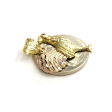 Load image into Gallery viewer, New 10k Gold rooster chicken bird Pendant charm gift fine jewelry unisex 2.3g
