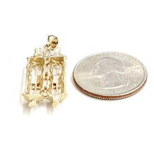 Load image into Gallery viewer, 14k yellow gold tablets of law star of David Jewish Israel torah pendant 3.1g
