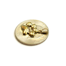 Load image into Gallery viewer, 14k yellow Gold solid Tiny dog Paw Print Pendant fine jewelry gift unisex 1.2g