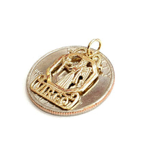 Load image into Gallery viewer, New 14k yellow Gold Virgo zodiac sign Pendant charm astrology fine jewelry 1.2g