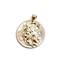Load image into Gallery viewer, New 14k yellow Gold Gemini zodiac sign astrology Pendant charm fine jewelry 1.9g