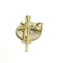 Load image into Gallery viewer, New 10k yellow Gold AR15 AR-15 machine gun rifle army Pendant fine jewelry 2.1g